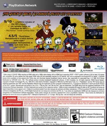 DuckTales - Remastered (USA) (En,Fr,De,Es,It,Pt) (v1.01) (Update) box cover back